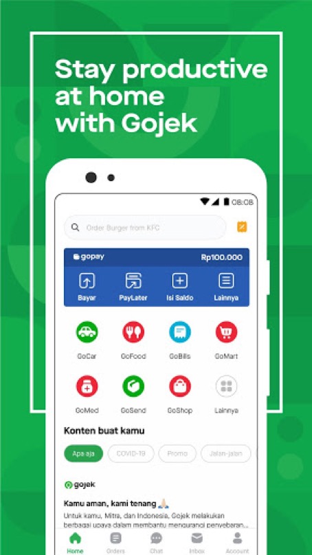 Services on the Gojek app