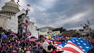 Rioters outside the Whitehouse