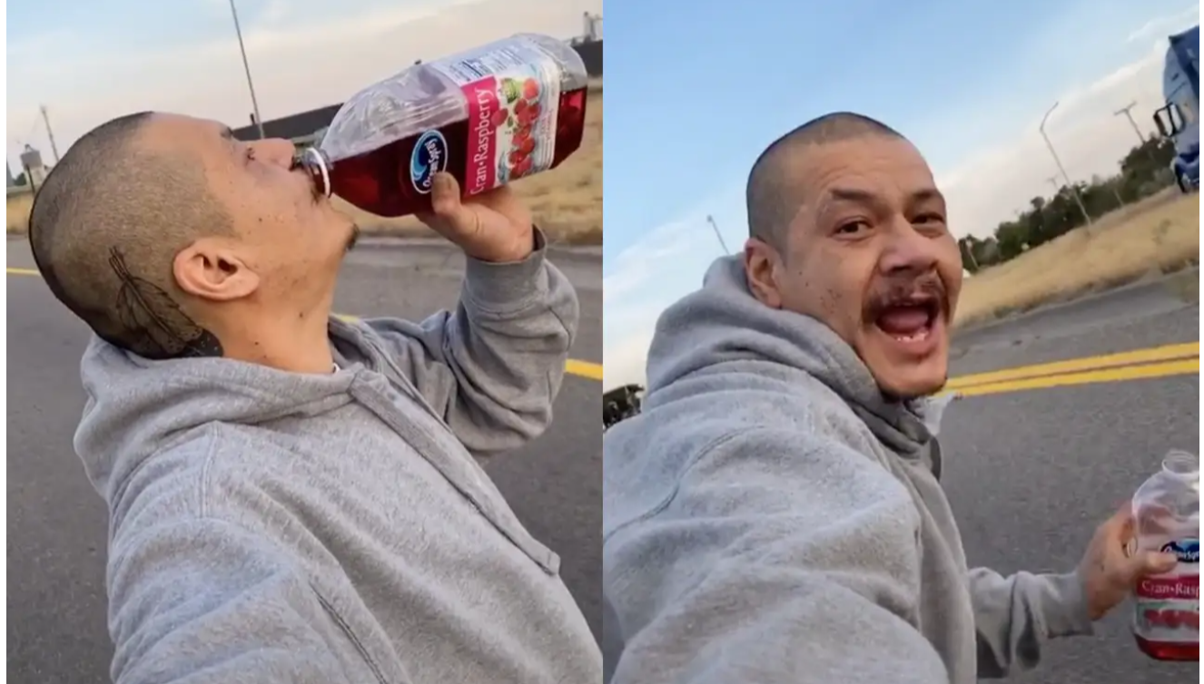 The viral cranberry juice skateboarder says the video is helping him make a down payment on a home