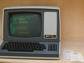 1970s computer sits on desk